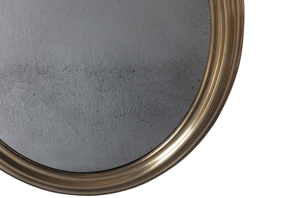 FRENCH OVAL BRASS BISTRO MIRROR