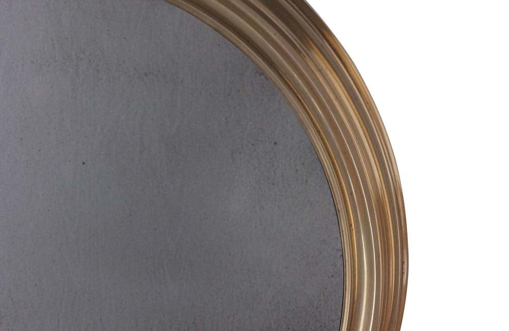 FRENCH OVAL BRASS BISTRO MIRROR