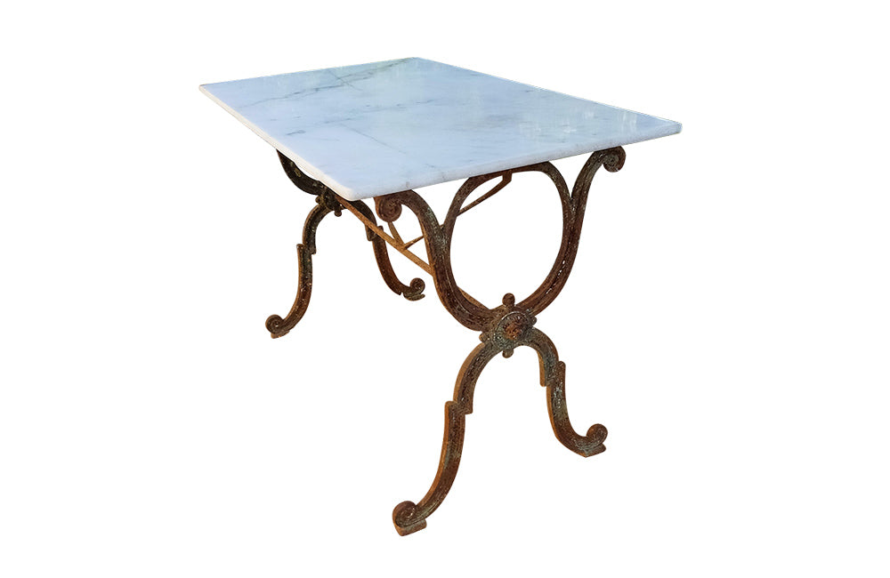 19th Century French Bistro Table - French Patisserie Table - French Antiques - Garden Antiques -Bistro Table - AD & PS Antiques