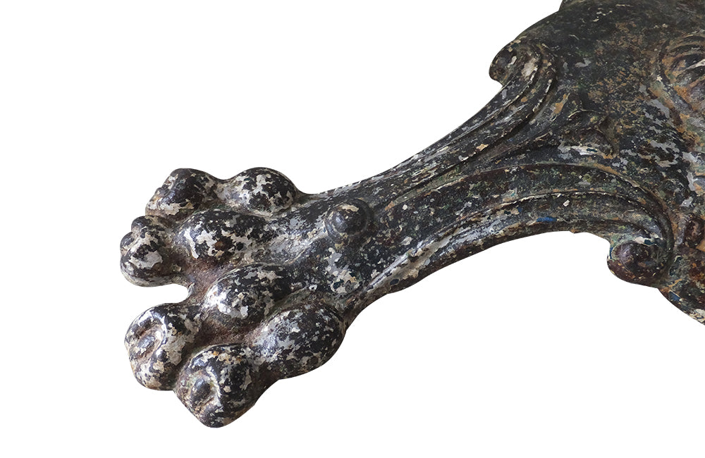 French Antique Iron Bistro Gueridon Table with Lions Paw Feet-Garden-Garden Furniture-Antique Tables-Garden Tables-French Antiques-Garden Antiques-Gueridon Table-Marble Table-AD & PS Antiques