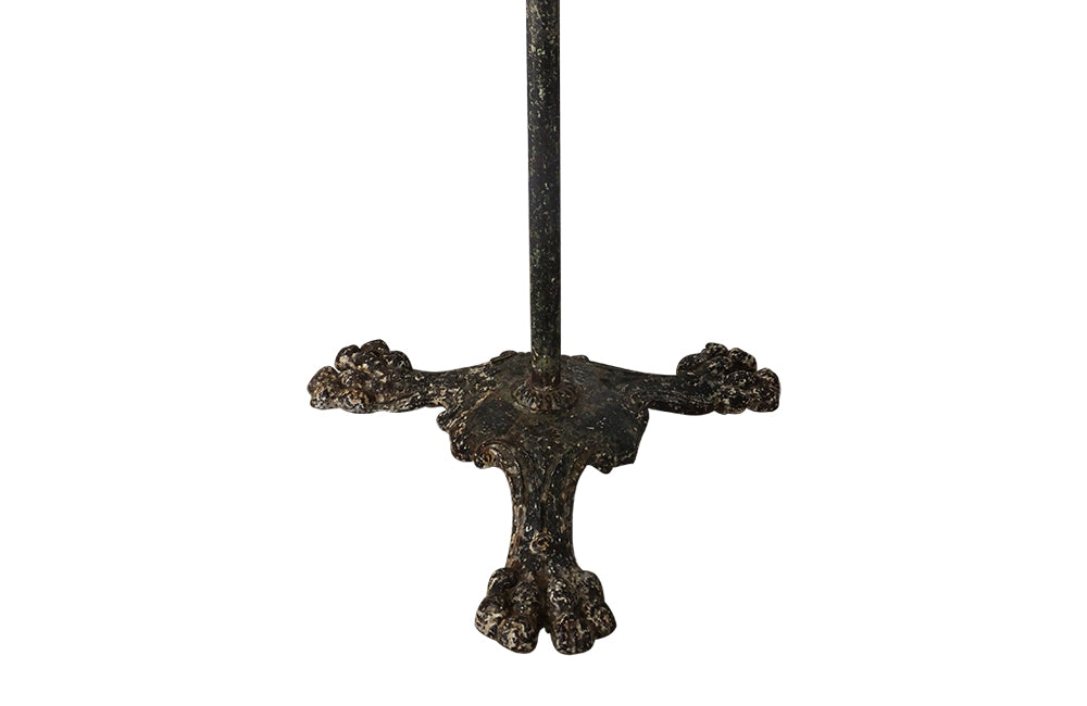 French Antique Iron Bistro Gueridon Table with Lions Paw Feet-Garden-Garden Furniture-Antique Tables-Garden Tables-French Antiques-Garden Antiques-Gueridon Table-Marble Table-AD & PS Antiques