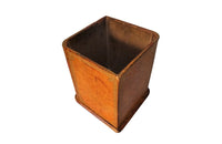 French Leather Faux Book Waste Paper Basket-Leather Waste Paper Bin-Leather Office Bin-French Accessories-French Antiques-Decorative Accessories-Office Accessories-Office Furniture-AD & PS Antiques