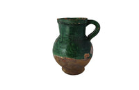 Antique French Green Glazed Pottery Jug-French Pottery-Ceramics-Antique Pottery-Kitchenalia-Decorative Accessories-AD & PS Antiques