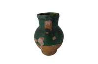 Antique French Green Glazed Pottery Jug-French Pottery-Ceramics-Antique Pottery-Kitchenalia-Decorative Accessories-AD & PS Antiques