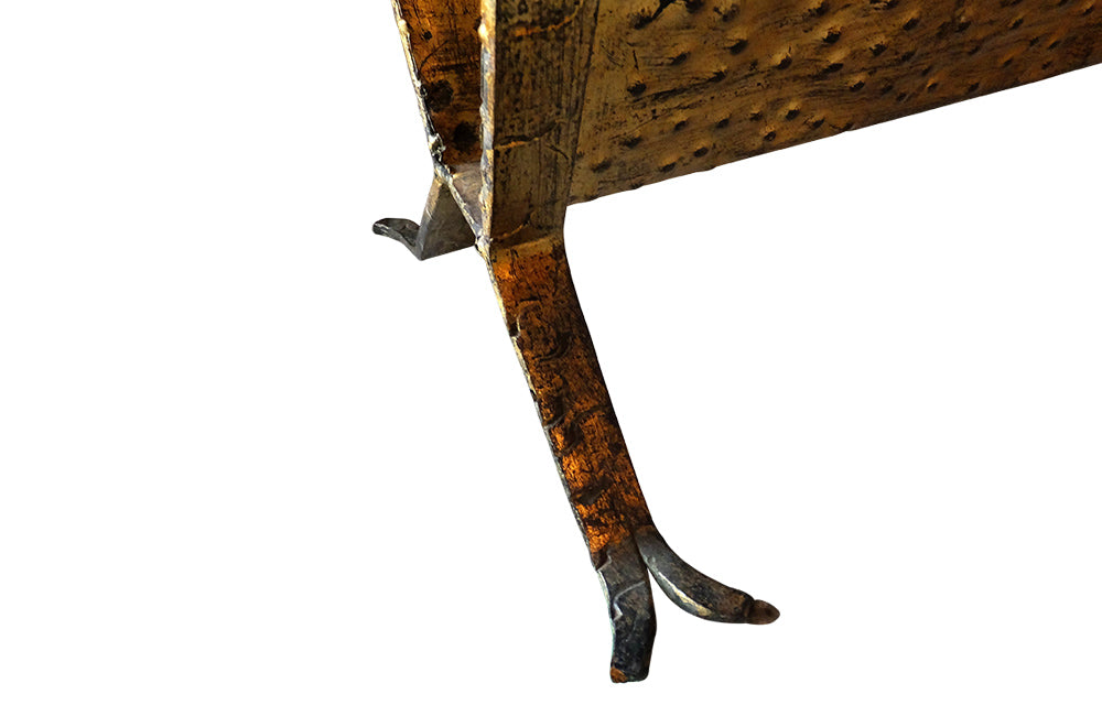 Spanish Vintage Gilt Iron Magazine Rack-Mid Century Modern-Vintage Antiques-Decorative Accessories-Magazine Holders-Spanish Antiques-AD & PS Antiques