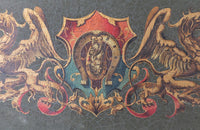 Heraldic Painting-Heraldry-Dragons-Motto-Spanish Antiques-Wall Decorations-Oil on Canvas-Paintings-French Antiques-AD & PS Antiques