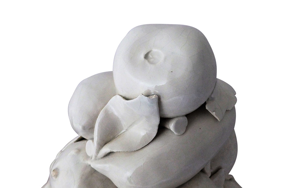 Italian White Ceramic Fruit Basket-White Ceramic Centrepiece-Italian Antiques-Italian Vintage Accessories-Decorative Accessories-AD & PS Antiques