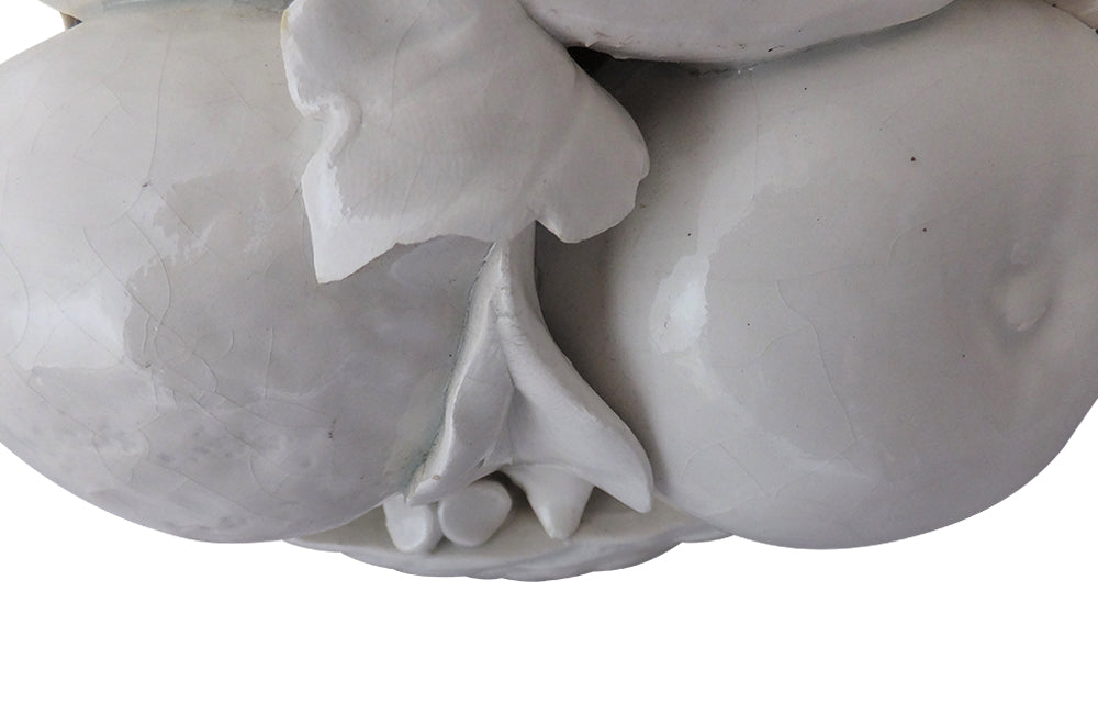 Italian White Ceramic Fruit Basket-White Ceramic Centrepiece-Italian Antiques-Italian Vintage Accessories-Decorative Accessories-AD & PS Antiques