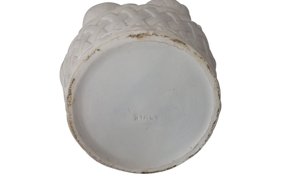 Italian White Ceramic Fruit Basket-White Ceramic Centrepiece-Italian Antiques-Italian Vintage Accessories-Decorative Accessories-AD & PS Antiques