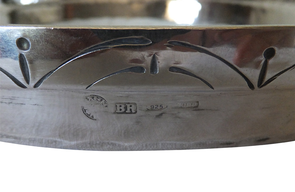 ITALIAN SILVER COCKTAIL TRAY BY BRANDIMARTE