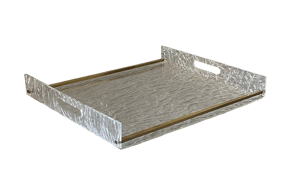 Willy Rizzo Style Ice Effect Lucite Tray - Mid Century Modern Accessories - Vintage Trays - Decorative Accessories - Antique Shops Tetbury - adpsantiques - AD & PS Antiques