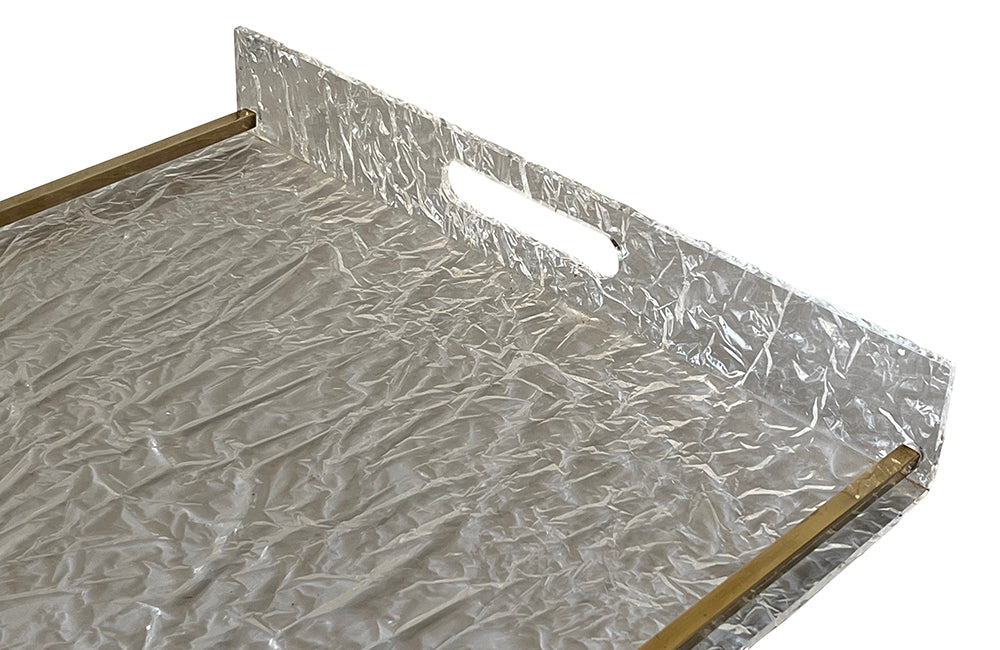 Willy Rizzo Style Ice Effect Lucite Tray - Mid Century Modern Accessories - Vintage Trays - Decorative Accessories - Antique Shops Tetbury - adpsantiques - AD & PS Antiques