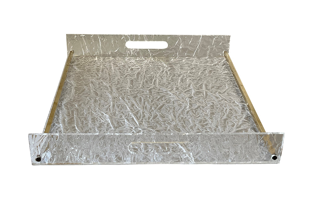 Willy Rizzo Style Ice Effect Lucite Tray - Mid Century Modern Accessories - Vintage Trays - Decorative Accessories - Antique Shops Tetbury - adpsantiques - AD & PS Antiques