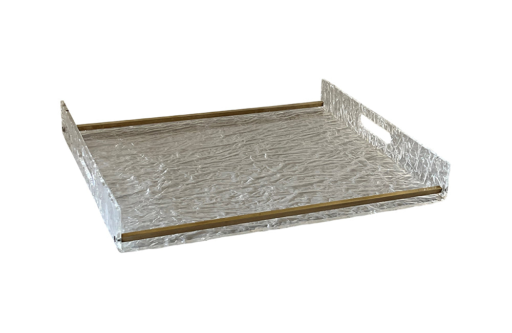 Willy Rizzo Style Ice Effect Lucite Tray - Mid Century Modern Accessories - Vintage Trays - Decorative Accessories - Antique Shops Tetbury - adpsantiques - AD & PS Antiques