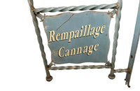 French Iron Chair Caner Shop Sign - French Decorative Antiques - Wall Art - Garden Decoration - Wall Decoration - Advertising Signs - Antique Shops Tetbury - adpsantiques - AD & PS Antiques
