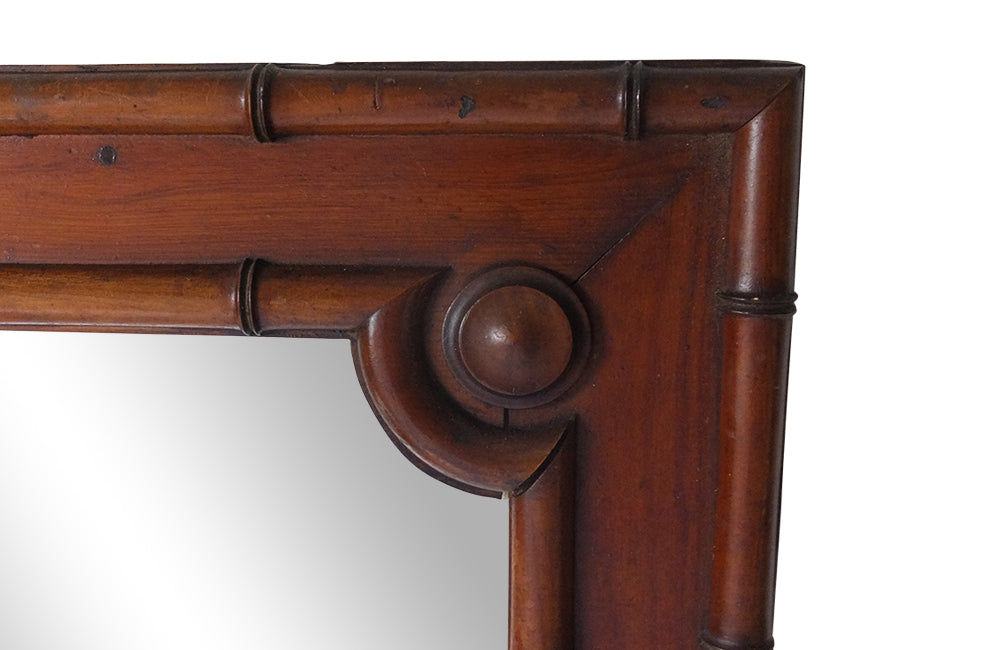 Large Antique Faux Bamboo Mirror-Large Mirror-Mirrors-Antique Mirrors-Decorative Mirrors-AD & PS Antiques