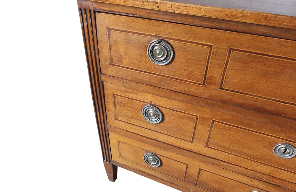 18th century French Louis XVI Commode - Louis XVI walnut chest of drawers - Period Furniture -French Antiques – Antique Furniture - AD & PS Antiques