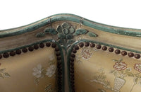 Louis XV Revival Sofa Daybed-19th Century Daybed Canape Sofa- Painted Antique Furniture-19th Century Vielleuse-Silk Upholstery-Antique Seating-French Antiques-Rare Antiques-Beautiful Antiques-AD & PS Antiques