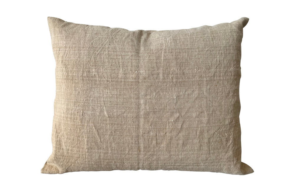 Large Antique Hemp Linen Cushion - Antique Textiles - French Decorative Antiques - Decorative Accessories - Cushions - Pillows - Antique Shops Tetbury - adpsantiques - AD & PS Antiques