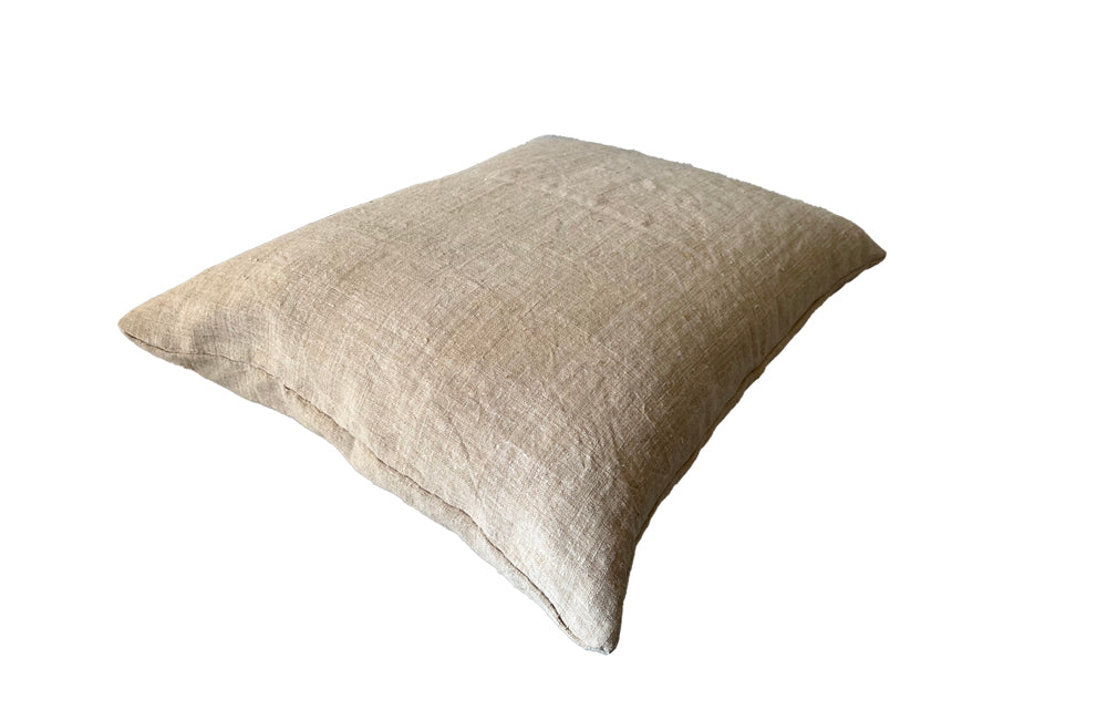Large Antique Hemp Linen Cushion - Antique Textiles - French Decorative Antiques - Decorative Accessories - Cushions - Pillows - Antique Shops Tetbury - adpsantiques - AD & PS Antiques