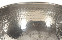 LARGE SILVER PLATE HAMMERED BOWL