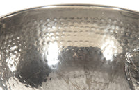 LARGE SILVER PLATE HAMMERED BOWL