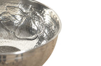 LARGE SILVER PLATE HAMMERED BOWL