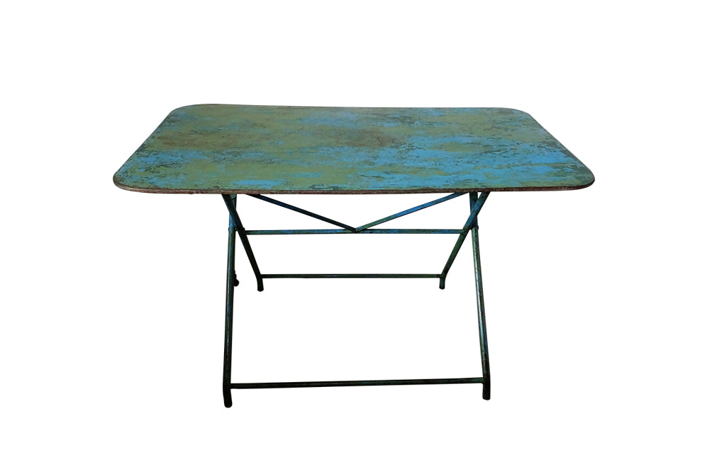 Large Folding French Garden Table - Iron Garden Table - French Antique Table - Bistro Table - Garden Antiques - AD & PS Antiques