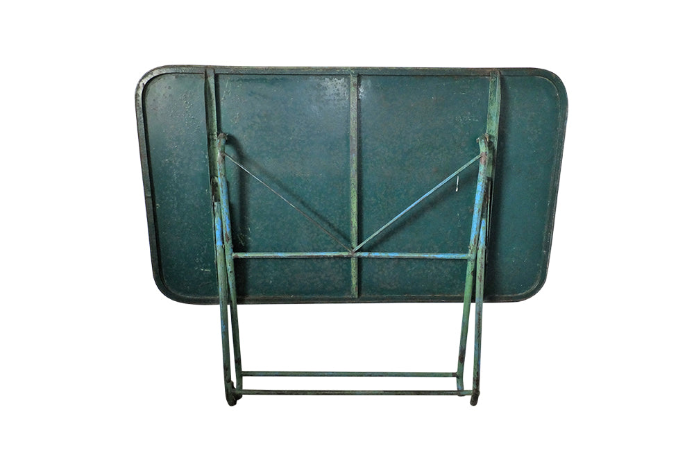 Large Folding French Garden Table - Iron Garden Table - French Antique Table - Bistro Table - Garden Antiques - AD & PS Antiques