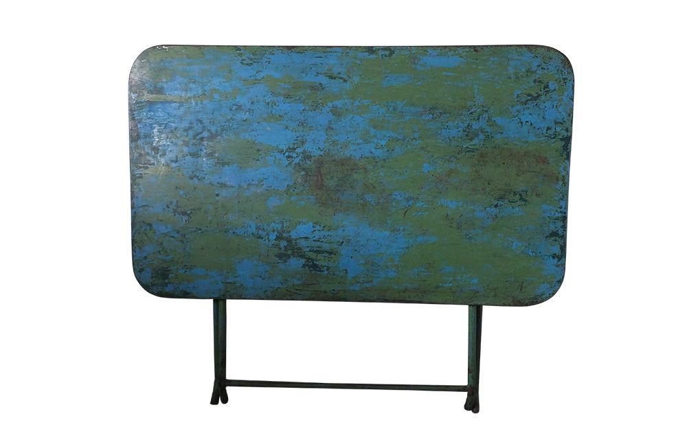 Large Folding French Garden Table - Iron Garden Table - French Antique Table - Bistro Table - Garden Antiques - AD & PS Antiques