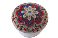 Large Napoleon III Tapestry Pouffe on Casters-19th Centuury Upholstered Stool-Seating-Stools-Antique Stool-Linen Stool-French Antiques-AD & PS Antiques