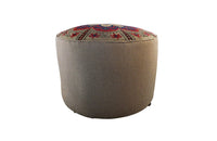 Large Napoleon III Tapestry Pouffe on Casters-19th Centuury Upholstered Stool-Seating-Stools-Antique Stool-Linen Stool-French Antiques-AD & PS Antiques