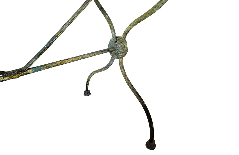 Large Oval French Garden Table – Vintage Bistro Table – Vintage Dining Table - Garden Antiques - French Antiques - French Antique Bistro Table - French Antique Garden Table -Marble Top Garden Table - AD & PS Antiques