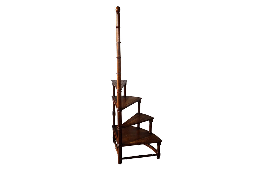 20th Century French Library Steps - Library Ladder - French Decorative Antiques -French Decorative Antiques -Antique Shops Tetbury - adpsantiques - AD & PS Antiques