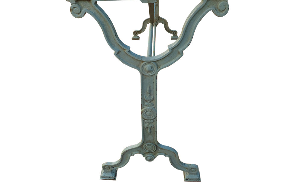 LONG MARBLE TOP BISTRO TABLE