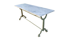LONG MARBLE TOP BISTRO TABLE