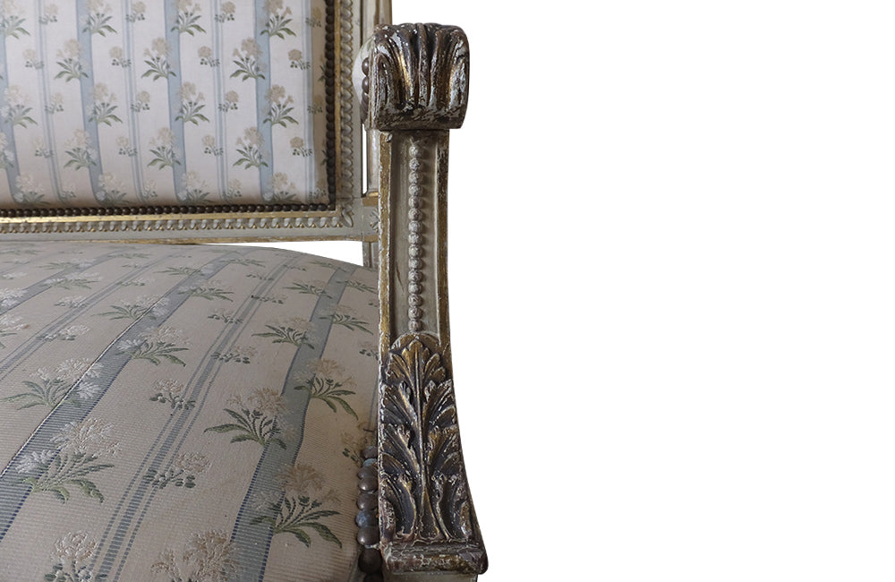 Louis XVI Sofa- Neoclassical Revival Canape-Seating-Sofa-French Antiques-AD & PS Antiques