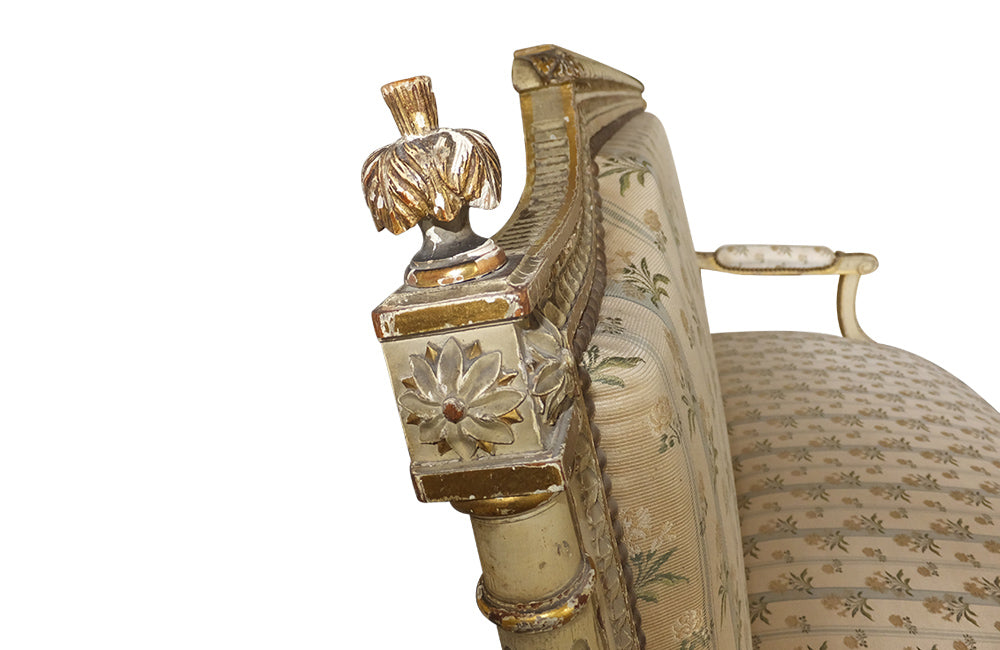 Louis XVI Sofa- Neoclassical Revival Canape-Seating-Sofa-French Antiques-AD & PS Antiques