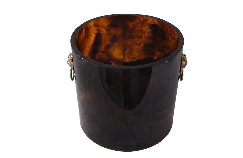 DIOR STYLE LUCITE WASTE PAPER BASKET OR CACHE POT