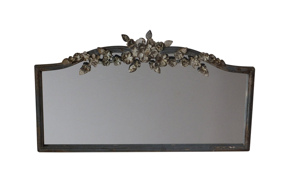Decorative Metal framed French Mirror-Tole Flower Mirror-Decorative Mirrors-Mirrors-French Vintage Mirrors-AD & PS Antiques