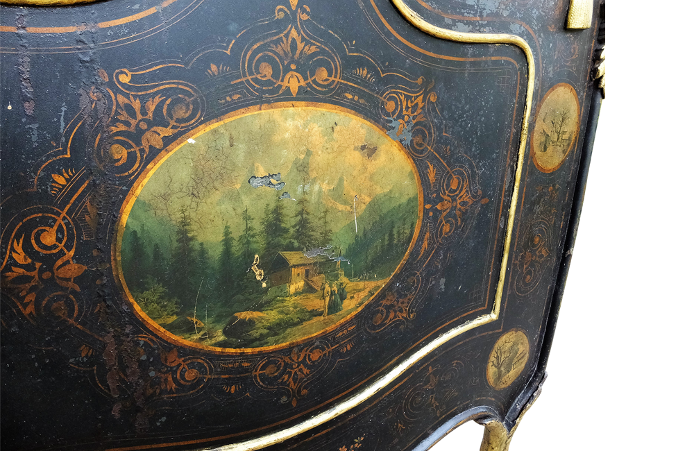 NAPOLEON III PAINTED IRON BED