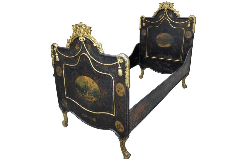 NAPOLEON III PAINTED IRON BED