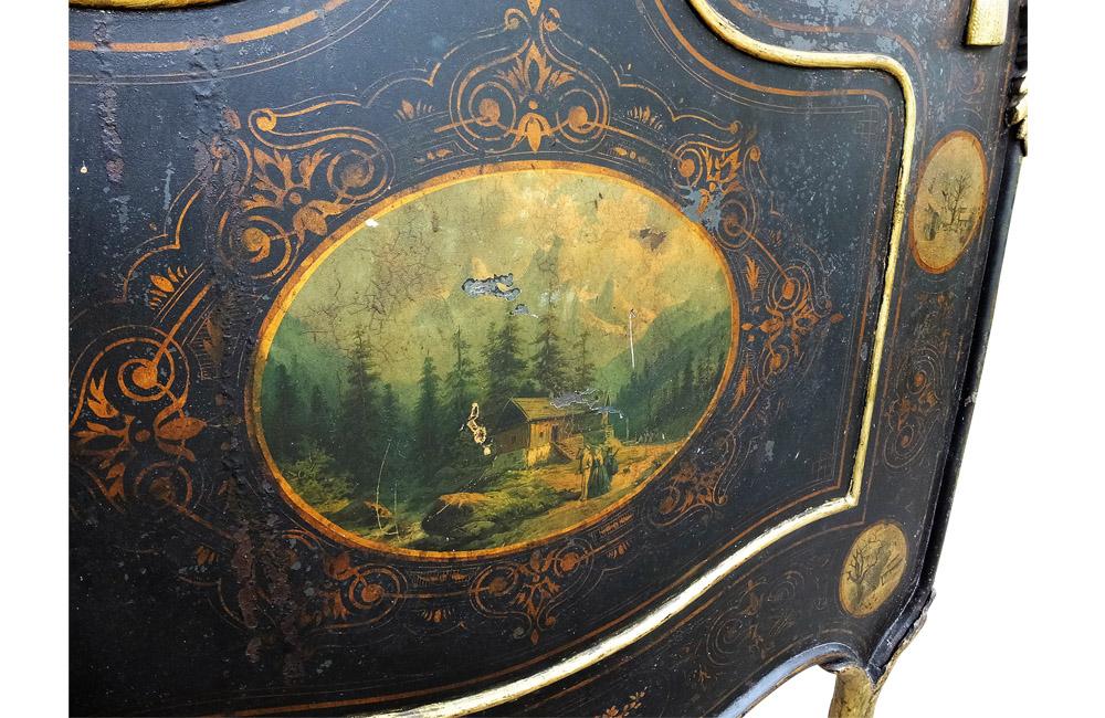 NAPOLEON III PAINTED IRON BED