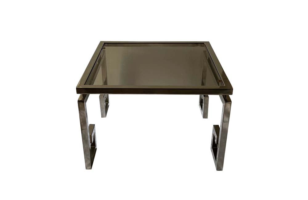 1970'S NICKEL PLATED LOW TABLE