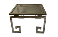 1970'S NICKEL PLATED LOW TABLE