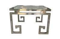 1970'S NICKEL PLATED LOW TABLE