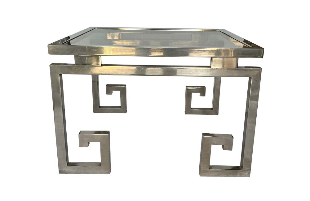 1970'S NICKEL PLATED LOW TABLE
