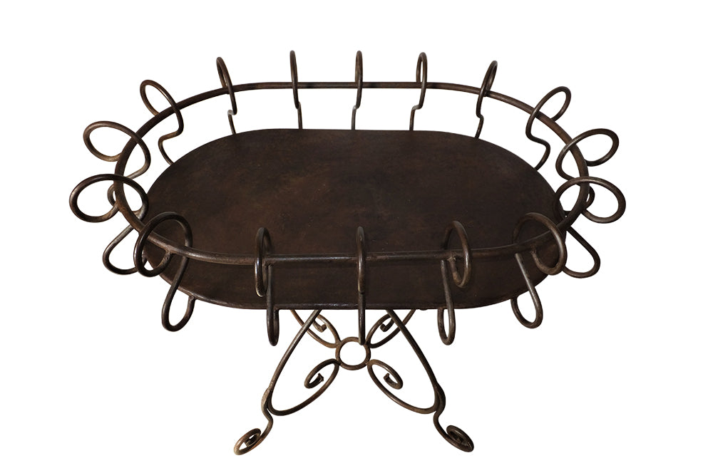 French Iron Florists Plant Stand Table-Iron Jardiniere-Garden Antiques-French Antiques-Decorative Antiques-Display Table-AD & PS Antiques