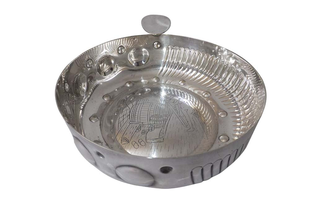 Oversized Engraved Silverplate Wine Tasting Cup-Taste de Vin-Wine & Food Related-Decorative Accessories-Erotic Antiques-AD & PS Antiques