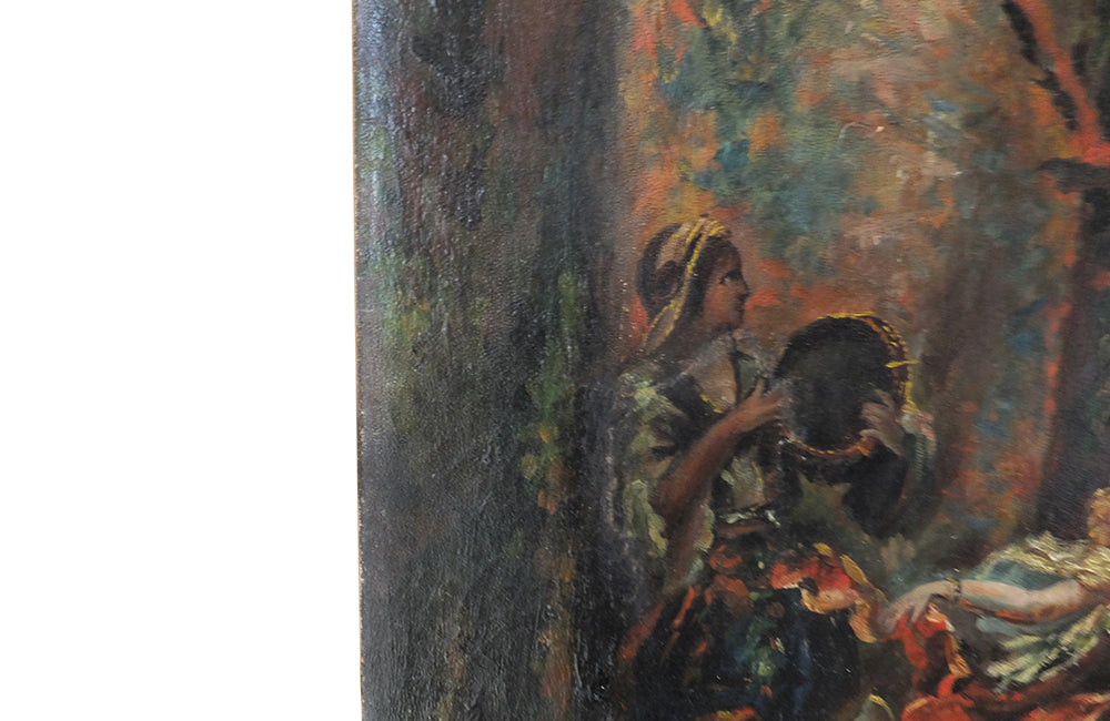 PAINTING OF GYPSY DANCER AND MUSICIANS